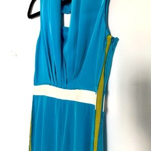 Sachin + Babi Ribbon Detail Sleeveless Maxi Dress Aqua Blue